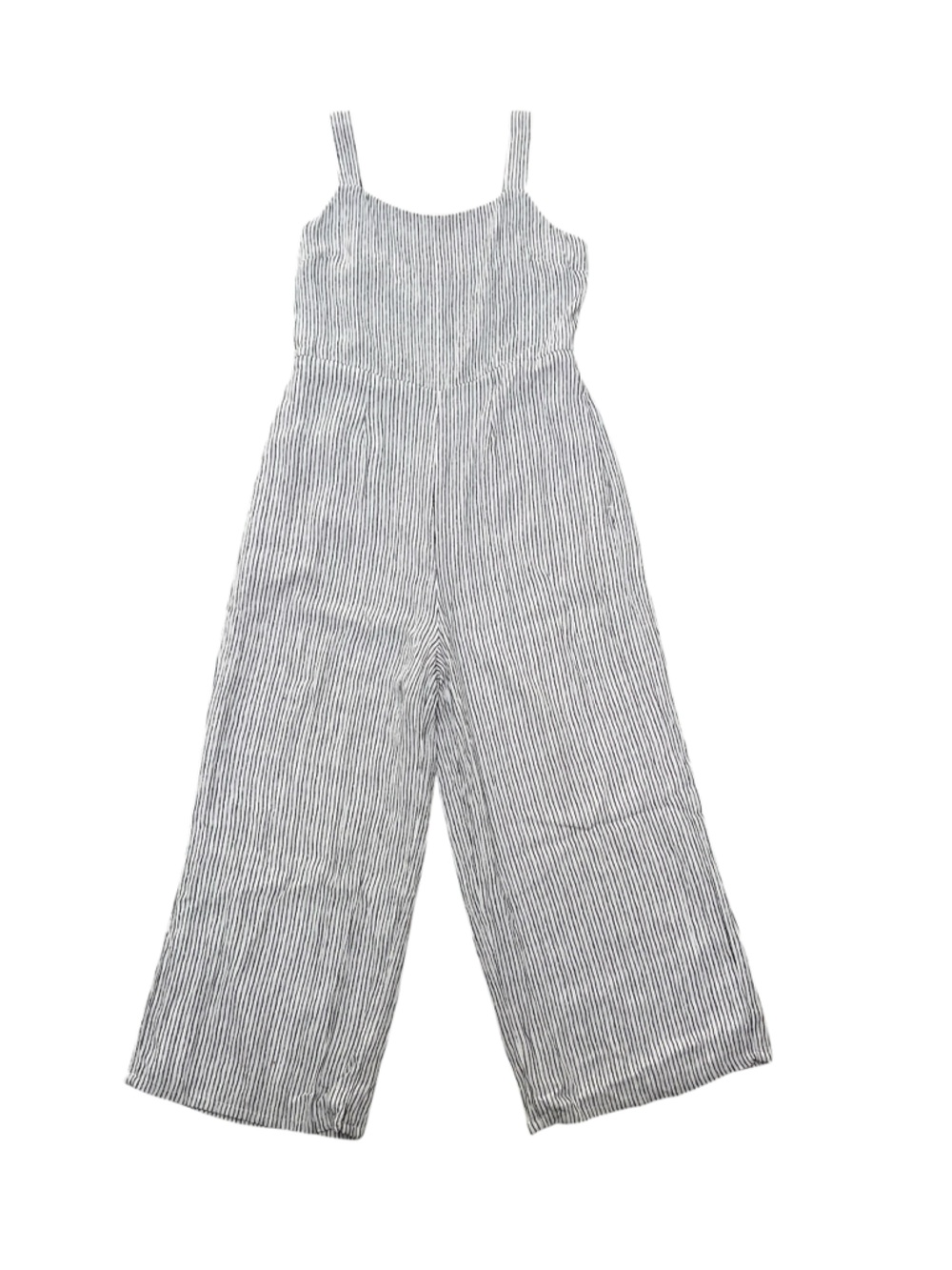 American Eagle Outfitters White and Black Striped Wide-Leg Pants